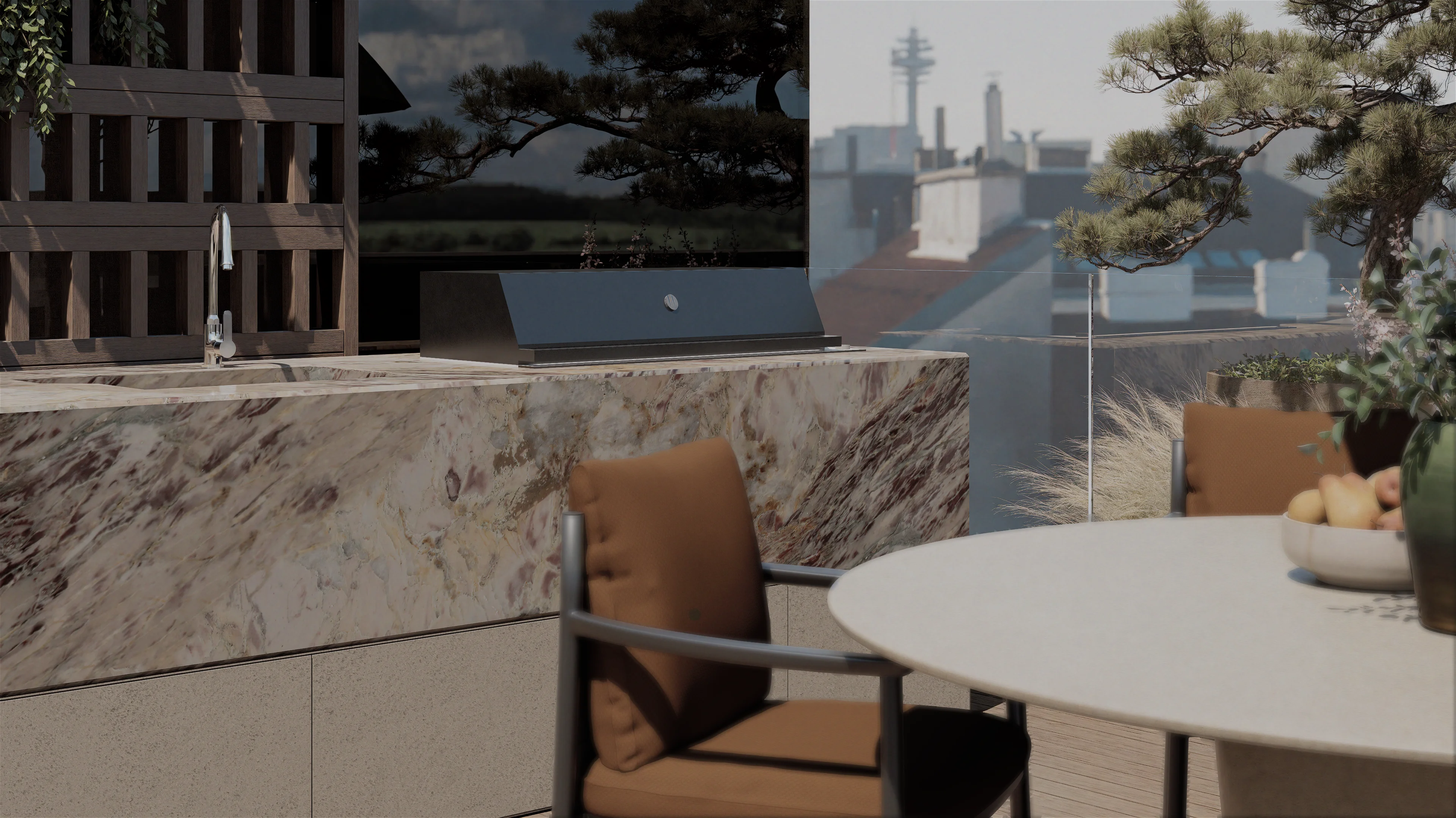 Outdoor-Küche auf Dachterrassen